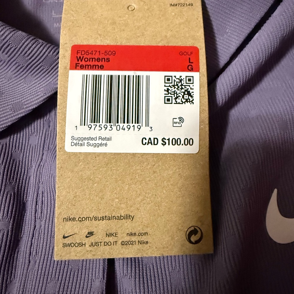 Nike Purple Sleeveless Polo Tank Top - Picture 6 of 6